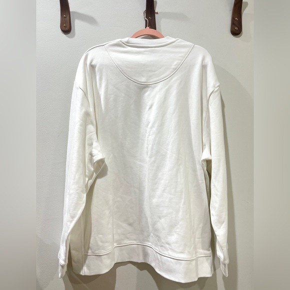 NWOT adidas by Stella McCartney Crewneck Sweatshirt French Terry White Size L - Picture 6 of 11